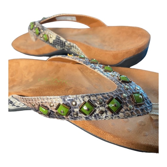 Vionic Beaded Snake Skin Bohemian Sandals 10 - Picture 10 of 14